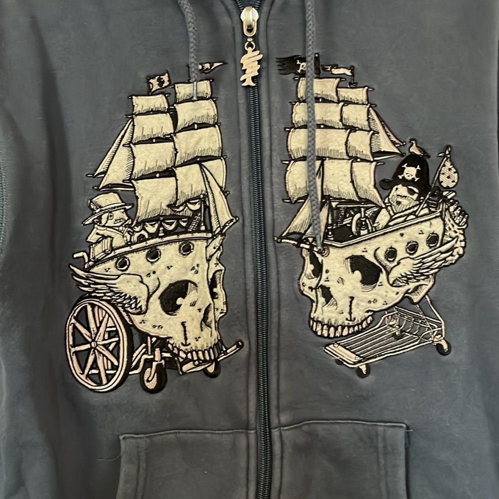 Super Rare Jeremy Fish Embroidered Hoodie - Picture 2 of 6